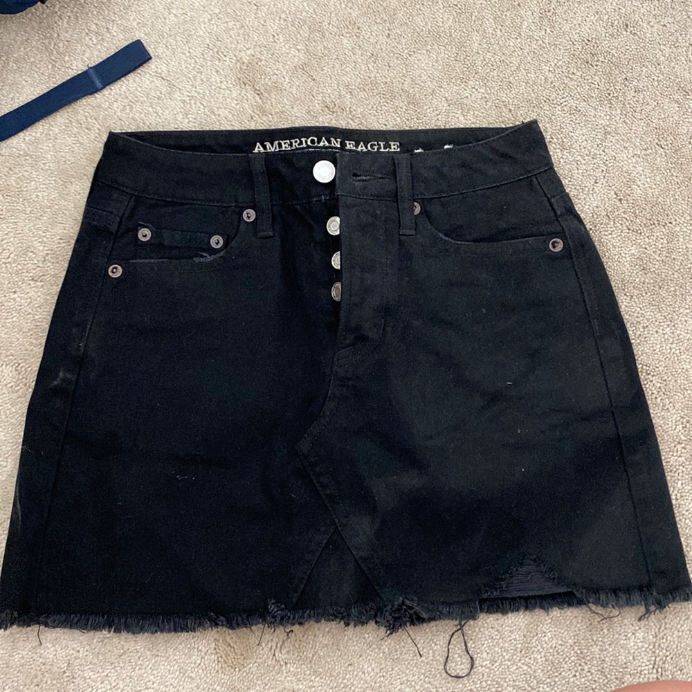 black american eagle jean skirt